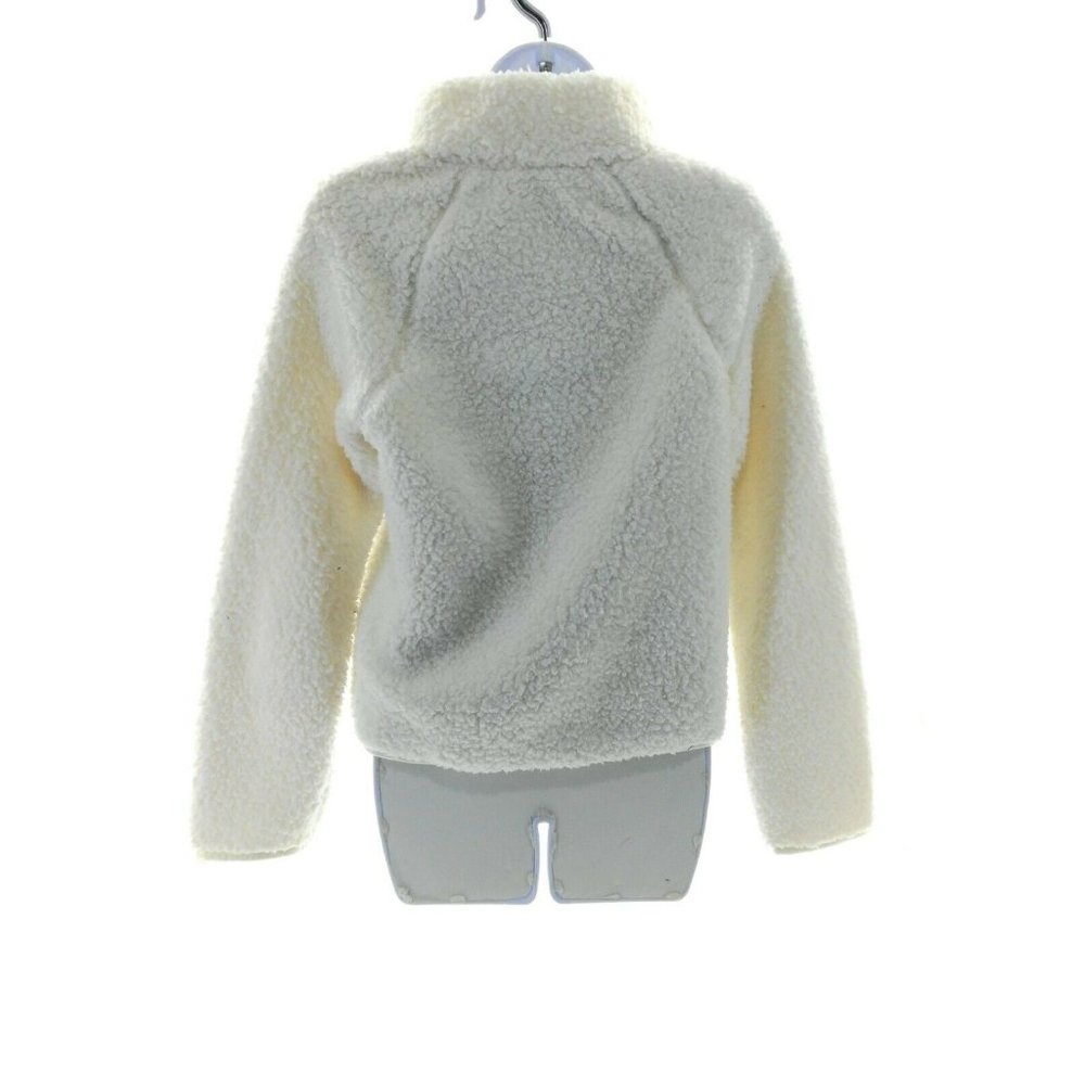 Double Zero Juniors Ivory Faux Fur Jacket Size Small - Picture 3 of 3